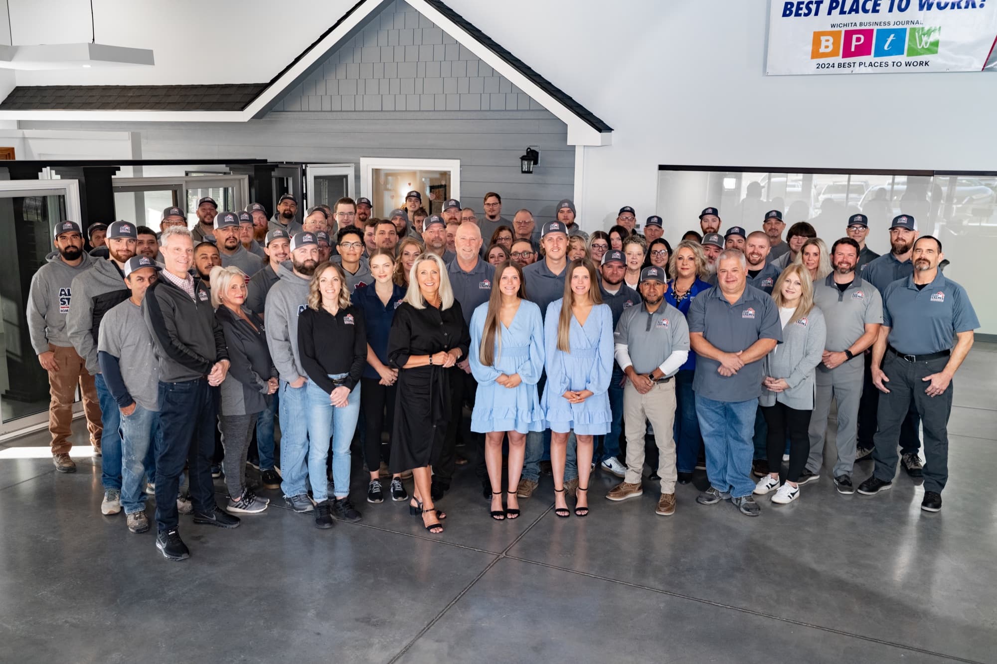 All States Home Improvement team in coordinated branded apparel