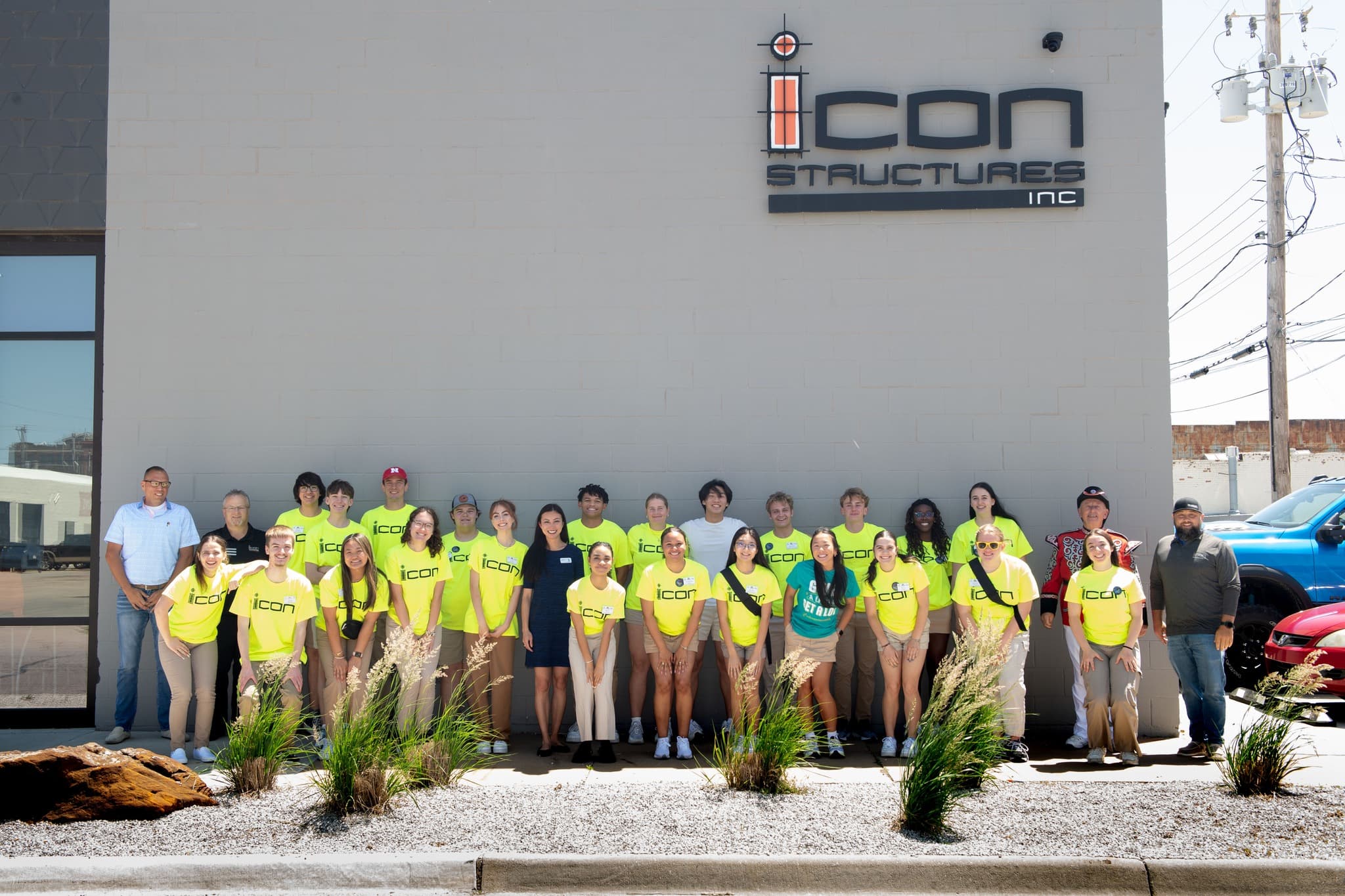 Icon Structures team in coordinated branded apparel